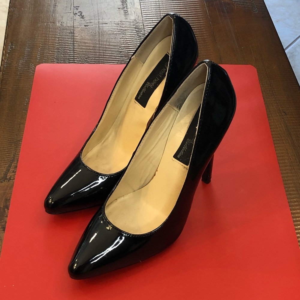 Black pointy toe high heels